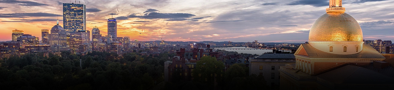 Sky photograph of the Massachusetts State House