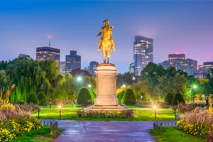 George Washington Equestrian Statue at Public Garden in Boston